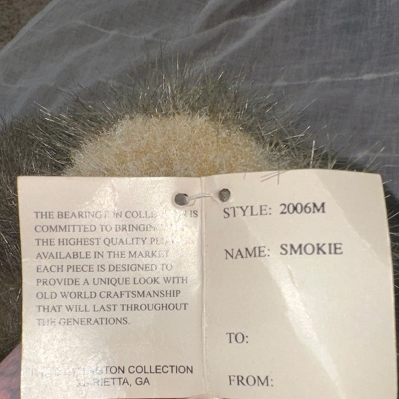 Vintage Bearington Bears Smokey 2006M Brown Bear Realistic Poseable NWT - Picture 6 of 16